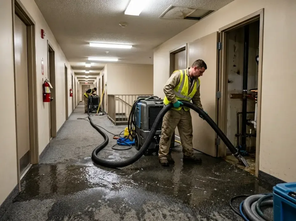 multi-unit-apartment-hallway-f-005 — frequently asked questions, Emergency Burst Pipe Water Extraction & Removal in LaGrange…